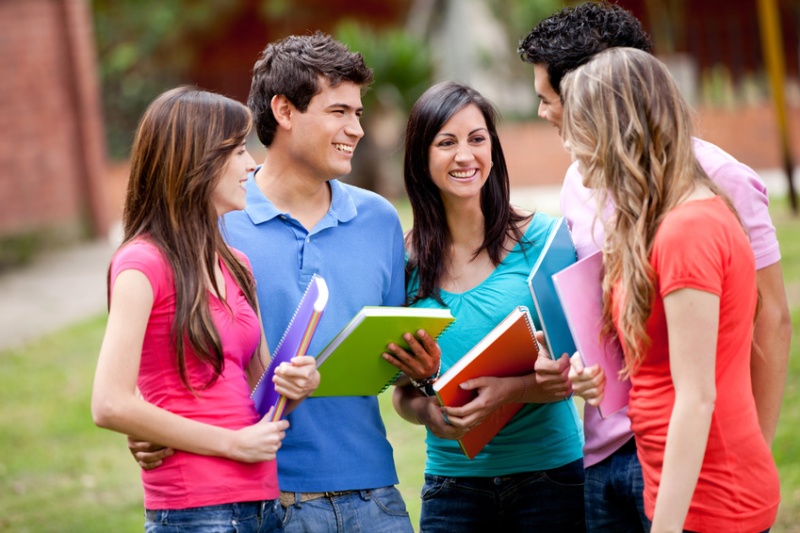 Group of students talking